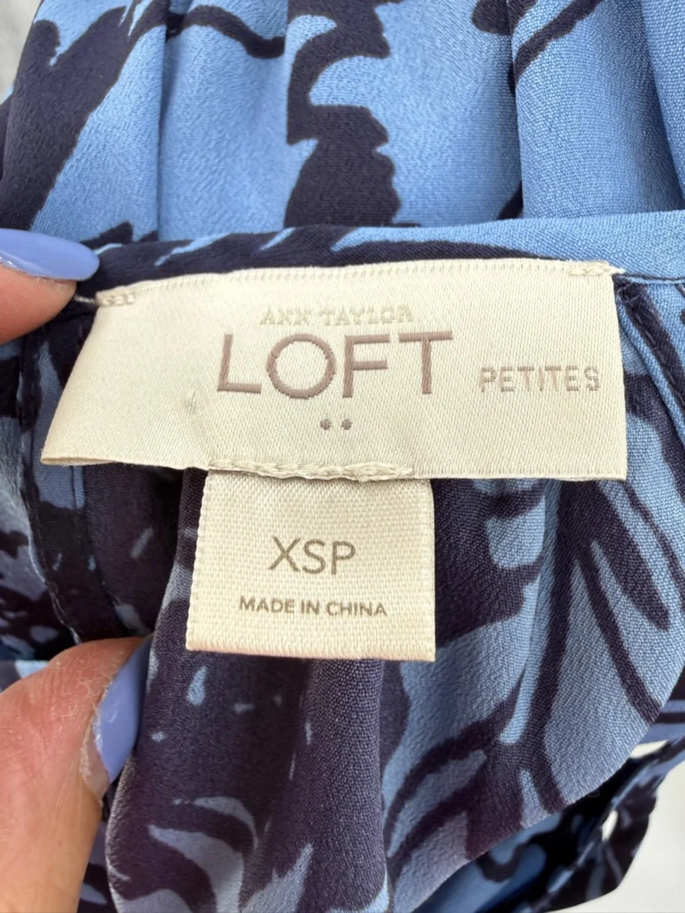 Loft Blue Floral Halter Maxi High Low Keyhole Vacation Summer Boho SZ XS-P - Picture 10 of 13